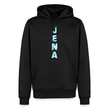 Jena Deutschland Stadt Schrift Skyline Heimat - Männer Premium Bio Hoodie - Schwarz - Vorne - Nico (187cm)