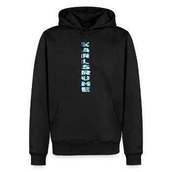 Karlsruhe Deutschland Stadt Schrift Skyline Heimat - Männer Premium Bio Hoodie - Schwarz - Vorne - Nico (187cm)