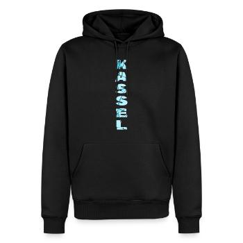 Kassel Deutschland Stadt Schrift Skyline Heimat - Männer Premium Bio Hoodie - Schwarz - Vorne - Nico (187cm)