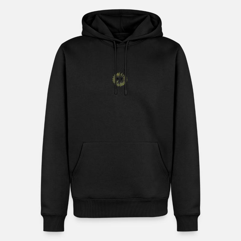 Ausdrucksstarker Glanz - Männer Premium Bio Hoodie - Schwarz