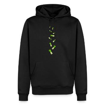 bande dessinée leuch - Sweat à capuche Premium bio Homme - noir - Devant - Nico (187cm)