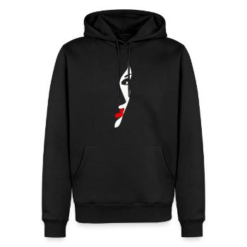 Beautiful female paint fashion colorful woman art - Men’s Premium Organic Hoodie - black - Front - Nico (187cm)