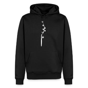 Lange Pflanze - Männer Premium Bio Hoodie - Schwarz - Vorne - Nico (187cm)