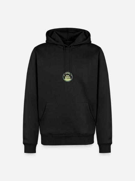 geboren 1971 - Männer Premium Bio Hoodie - Schwarz