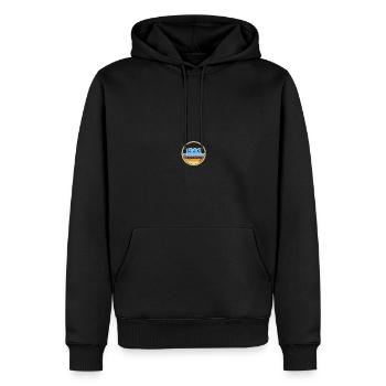 1993 - Männer Premium Bio Hoodie - Schwarz - Vorne - Nico (187cm)