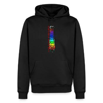 Love Hurts sometimes - Men’s Premium Organic Hoodie - black - Front - Nico (187cm)