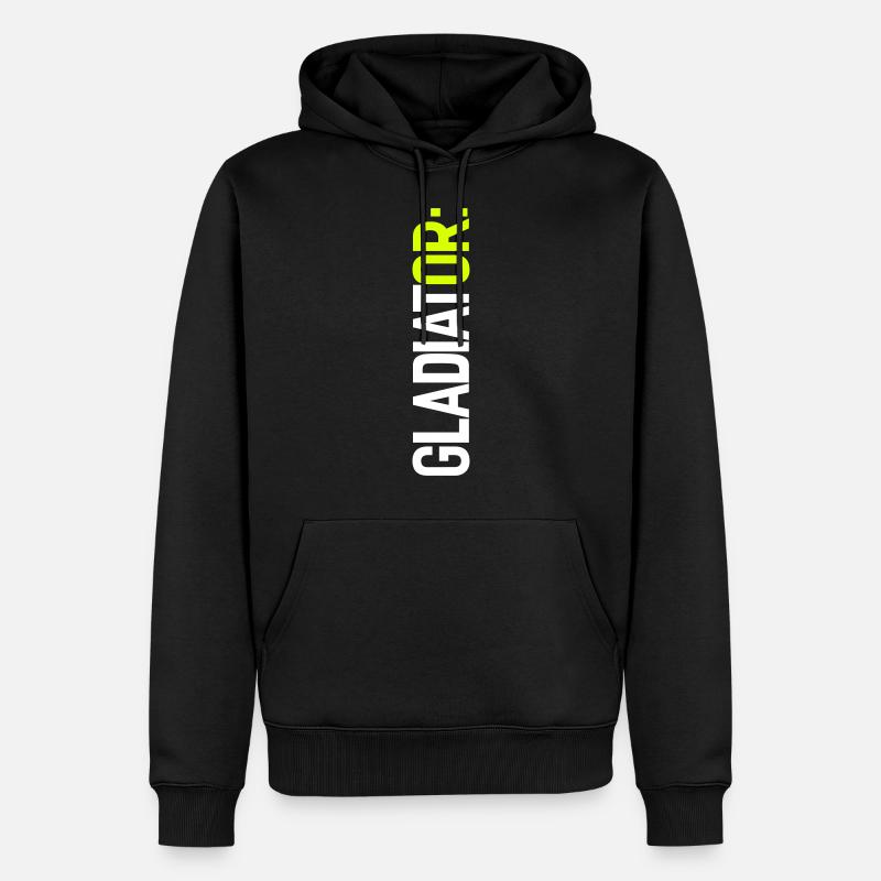 GLADIATOR: (oder ich!) - Männer Premium Bio Hoodie - Schwarz