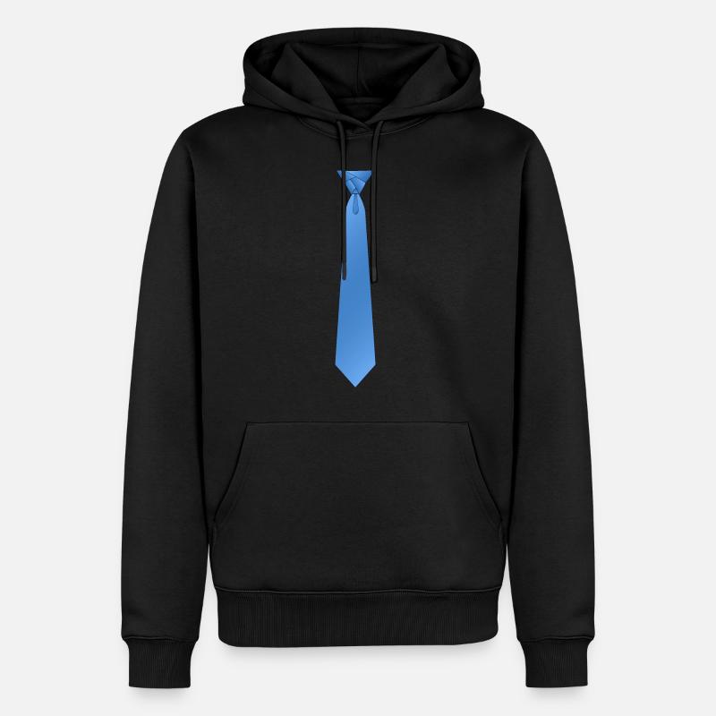 Eldregde cravate bleue - Sweat à capuche Premium bio Homme - noir