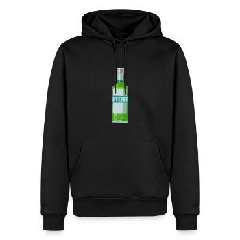 Pfefferminz Likör Pfeffi Vatertag Sauf - Männer Premium Bio Hoodie - Schwarz - Vorne - Nico (187cm)
