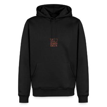 Jahr 2001 - Männer Premium Bio Hoodie - Schwarz - Vorne - Nico (187cm)