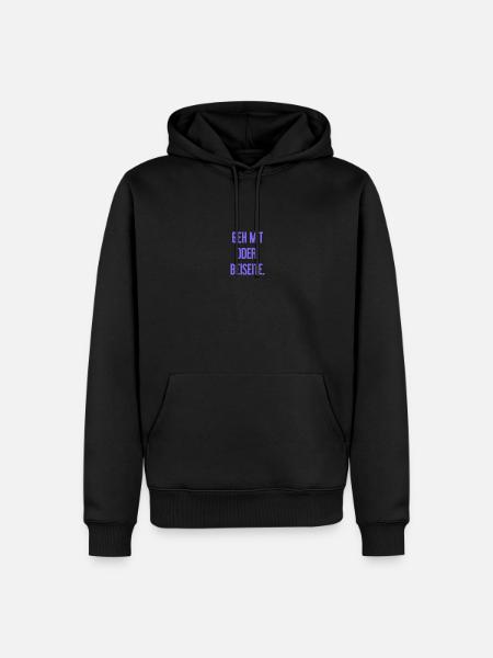 Geh mit oder beiseite - Männer Premium Bio Hoodie - Schwarz