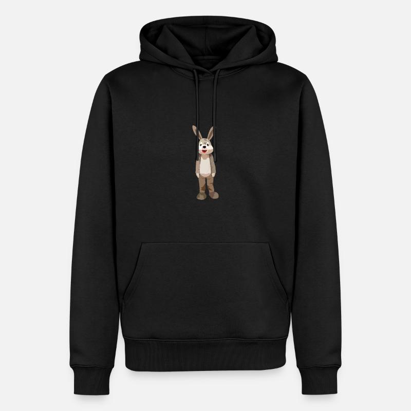 Rabbit Plush Bunny funny - Men’s Premium Organic Hoodie - black