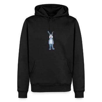 Hase Kaninchen Tier nicht nur für Ostern - Männer Premium Bio Hoodie - Schwarz - Vorne - Nico (187cm)