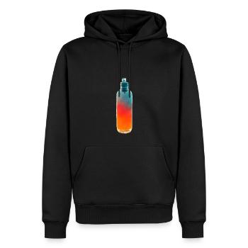 Wasserflasche Retro Sport - Männer Premium Bio Hoodie - Schwarz - Vorne - Nico (187cm)