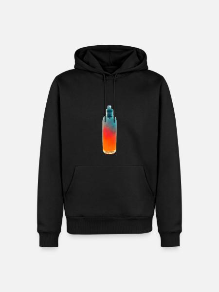 Wasserflasche Retro Sport - Männer Premium Bio Hoodie - Schwarz