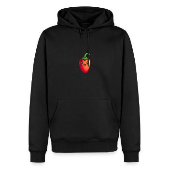 Chili - Männer Premium Bio Hoodie - Schwarz - Vorne - Nico (187cm)