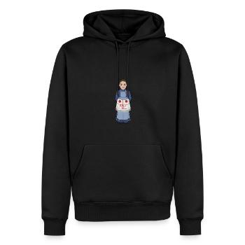 Karin Larsson - Sweat à capuche Premium bio Homme - noir - Devant - Nico (187cm)