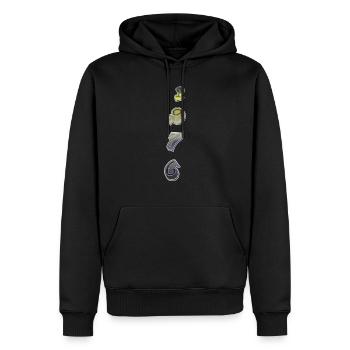 Jahr 1976 - Männer Premium Bio Hoodie - Schwarz - Vorne - Nico (187cm)
