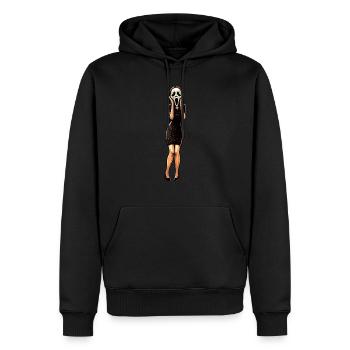 La femme Scream Edvard Munch - Sweat à capuche Premium bio Homme - noir - Devant - Nico (187cm)
