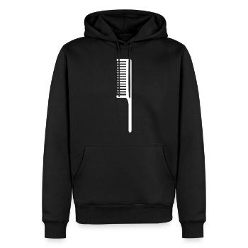 Friseur Kamm Frisöse Schere Scheren Haare Frisör - Männer Premium Bio Hoodie - Schwarz - Vorne - Nico (187cm)