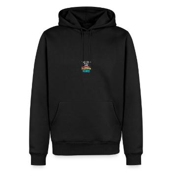 Schwule LGBT Pride Gay Rainbow Flag - Männer Premium Bio Hoodie - Schwarz - Vorne - Nico (187cm)
