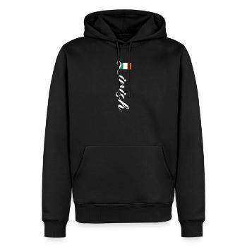 Irland - Männer Premium Bio Hoodie - Schwarz - Vorne - Nico (187cm)