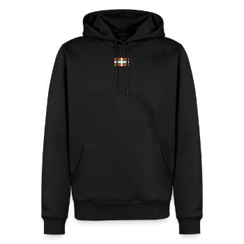 Euskadi Flagge - Männer Premium Bio Hoodie - Schwarz - Vorne - Nico (187cm)