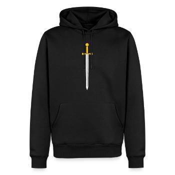 Sword - Men’s Premium Organic Hoodie - black - Front - Nico (187cm)