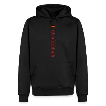 Deutschland mit Alt Deutscher Schrift - Männer Premium Bio Hoodie - Schwarz - Vorne - Nico (187cm)