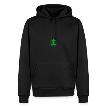 Feuille de monstres - Sweat à capuche Premium bio Homme - noir - Devant - Nico (187cm)