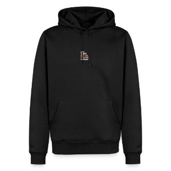 Amateur de jardinage fruitier pêche - Sweat à capuche Premium bio Homme - noir - Devant - Nico (187cm)
