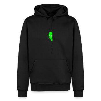 Außerirdischer - Männer Premium Bio Hoodie - Schwarz - Vorne - Nico (187cm)