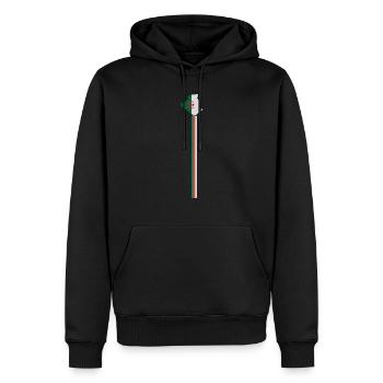 Algérie - Sweat à capuche Premium bio Homme - noir - Devant - Nico (187cm)