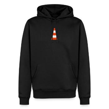 Pylone Kegel Leitkegel Warnkegel Hütchen Symbol - Männer Premium Bio Hoodie - Schwarz - Vorne - Nico (187cm)