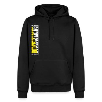 bodybuilding one more rep - Men’s Premium Organic Hoodie - black - Front - Nico (187cm)
