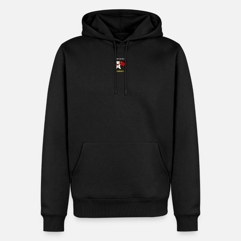 Mon chat est communiste - Sweat à capuche Premium bio Homme - noir