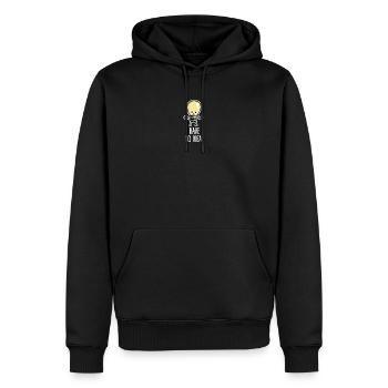 Artiste de bloc d’écrivain, je n’en ai aucune idée, ampoule - Sweat à capuche Premium bio Homme - noir - Devant - Nico (187cm)
