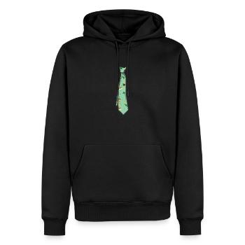 Jungen Mädchen St. Patrick Day Tee Neck Tie Shirt - Männer Premium Bio Hoodie - Schwarz - Vorne - Nico (187cm)
