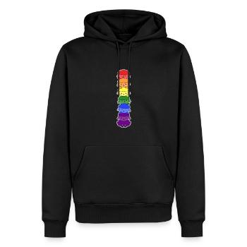 LGBT+ Flagge Schaf Design für LGBT+ Menschen - Männer Premium Bio Hoodie - Schwarz - Vorne - Nico (187cm)