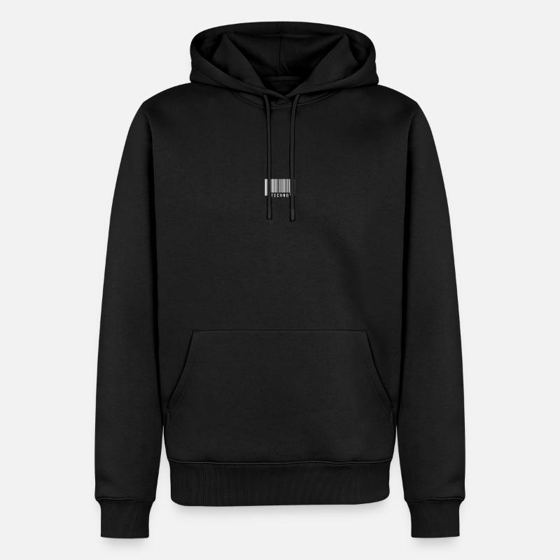TECHNO - Sweat à capuche Premium bio Homme - noir