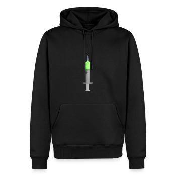 Spritze - Männer Premium Bio Hoodie - Schwarz - Vorne - Nico (187cm)