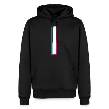 I - point I - Sweat à capuche Premium bio Homme - noir - Devant - Nico (187cm)