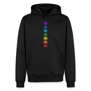 Lotus Chakren Yoga Chakra Lotus Fleur de Lotus - Sweat à capuche Premium bio Homme - noir - Devant - Nico (187cm)