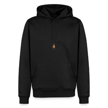 Team Beaver - Männer Premium Bio Hoodie - Schwarz - Vorne - Nico (187cm)