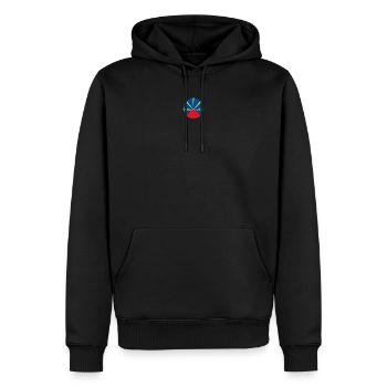 974 Ker Kreol - MAHAVELI Flagge - Männer Premium Bio Hoodie - Schwarz - Vorne - Nico (187cm)