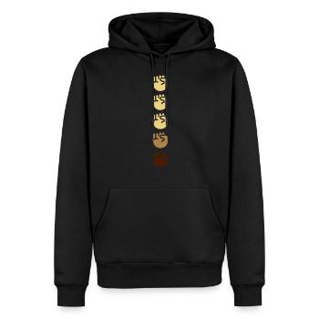 Black Lifes Matter ! ! Clean Edition - Sweat à capuche Premium bio Homme - noir - Devant - Nico (187cm)