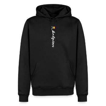 Belgien - Männer Premium Bio Hoodie - Schwarz - Vorne - Nico (187cm)
