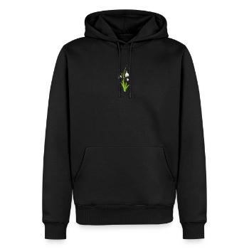 Les perce-neige comme de belles fleurs printanières - Sweat à capuche Premium bio Homme - noir - Devant - Nico (187cm)