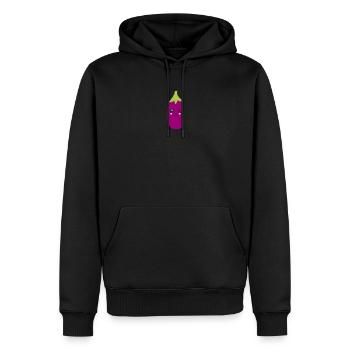 Aubergine Légume Costume Carnaval Carnaval - Sweat à capuche Premium bio Homme - noir - Devant - Nico (187cm)