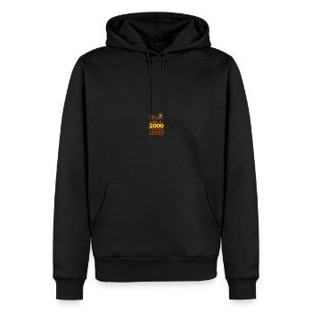 abgeschlossen 2000 - Männer Premium Bio Hoodie - Schwarz - Vorne - Nico (187cm)